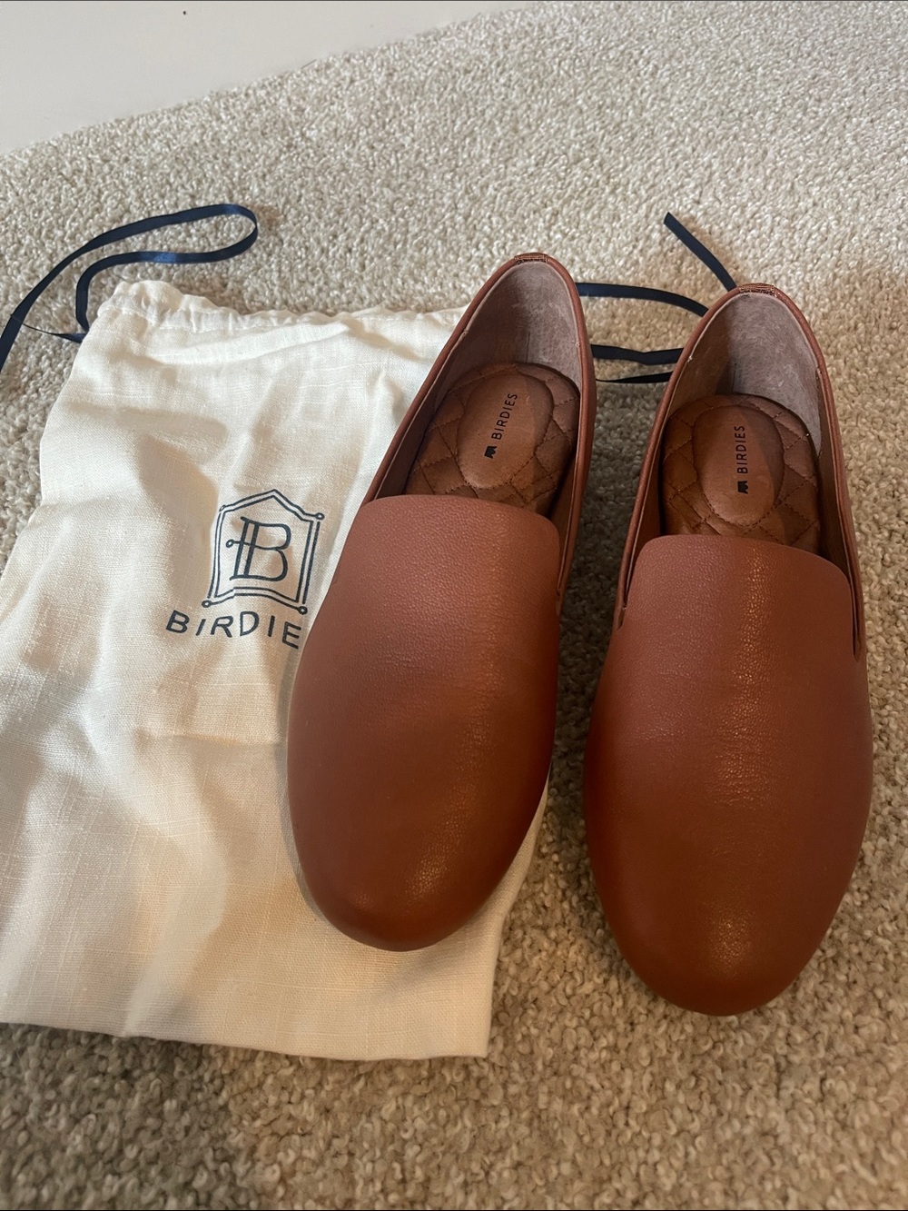 NWOT Birdies Chestnut Slip-On Loafers